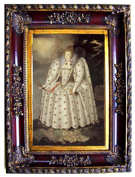 framed  unknow artist The Ditchley Portrait of Queen Elizabeth, Ta044-2